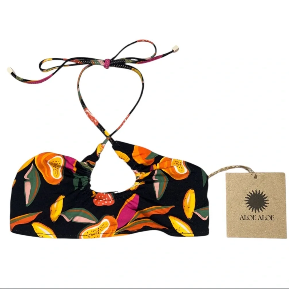 NWT ALOE ALOE SWIM The key hole top n high hip bottom in fruit punch size XS/SM